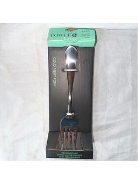NIP Towle Living Basic Premium Stainlesscold Meat Steel Cold Meat Serving Fork